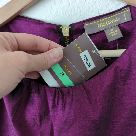 melonie Womens Formal Dress Fushia Small Ruching Bodycon Party Cocktail Event - Picture 8 of 8